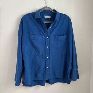 Everlane The Boxy Oxford Button Down- Deep Blue
